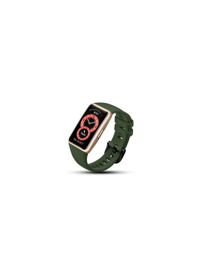 CATANES Huawei Band 6 /Honor 6 Bracelet Watch Band for Men Women Sport Watch Strap Lightweight Silicone Replacement Band Green - Image 1