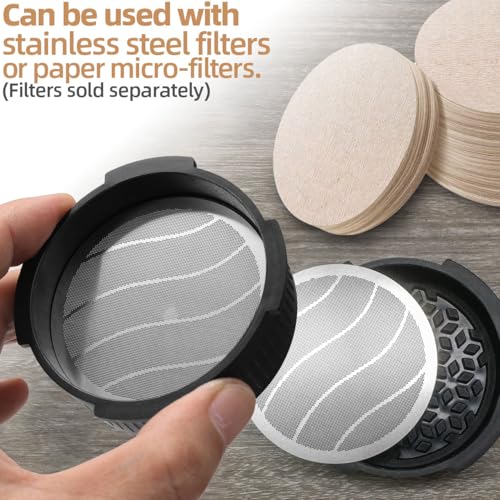 XCWT Flow Control Filter Cap Replacement for Original, Go, Go Plus & Clear Portable Coffee Espresso Maker Accessories Filter Lid for Aero Press Coffee Machine - No Drip Coffee Filter Cap - Image 5