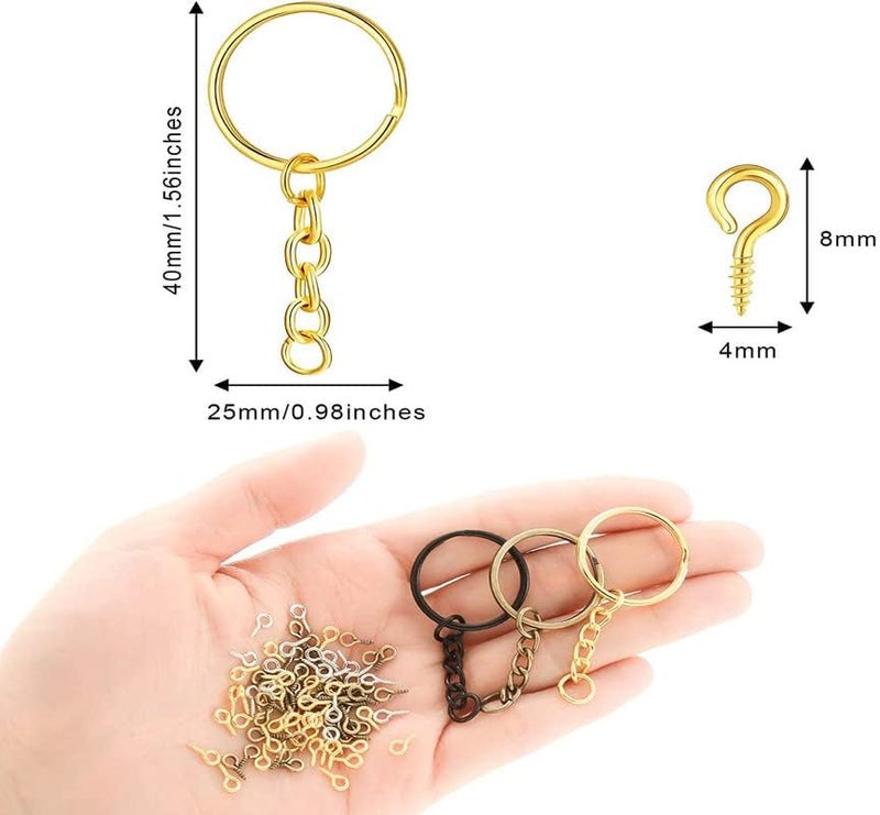 DIY Crafts 5 Chain+Key Chain, Golden, (5 Chain+Key Chain, Golden) DHook Type Swivel Cla(5 Chain+Key Chain, Golden) - Image 3