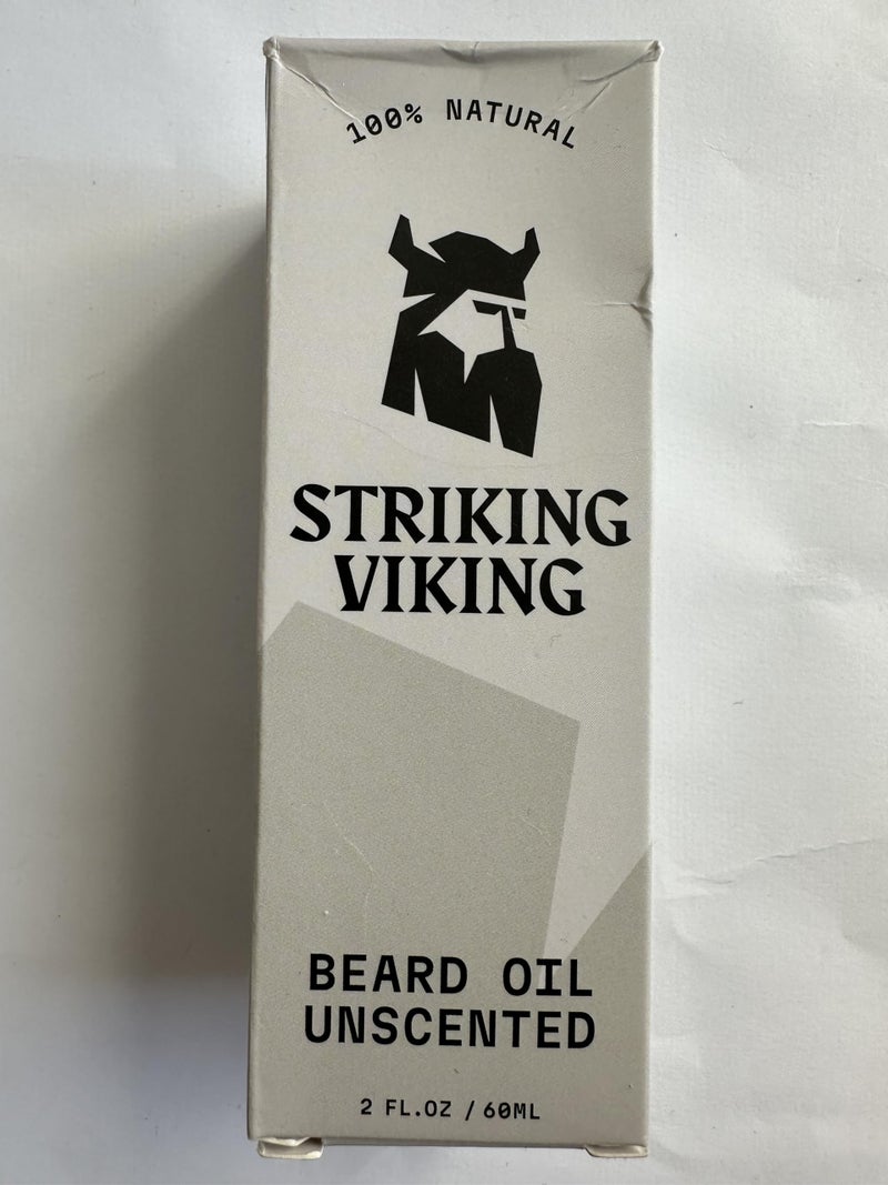 Striking Viking زيت لحية غير معطر من سترايكينغ فايكنغ للرجال - 2 أونصة سائلة، خالي من العطور - مرطب لحية وشوارب شفاف مع مزيج من زيت الجوجوبا والأركان، وزيوت اللوز وشجرة الشاي لنمو اللحية والبشرة الحساسة - Image 3