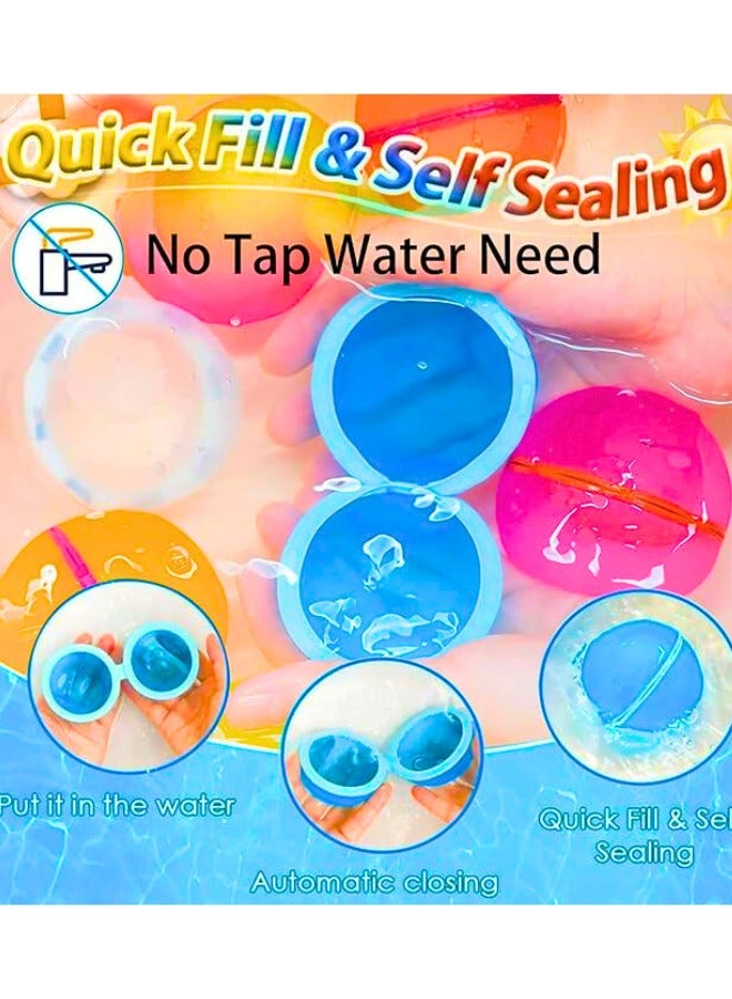 Chase Up Reusable Water Balloons, 6 PCS Magnetic Water Balloons Self Sealing Quick Fill, Silicone Splash Water Bomb Toys for Kids/Adults Summer Pool Party Beach Outside Toys - Image 3