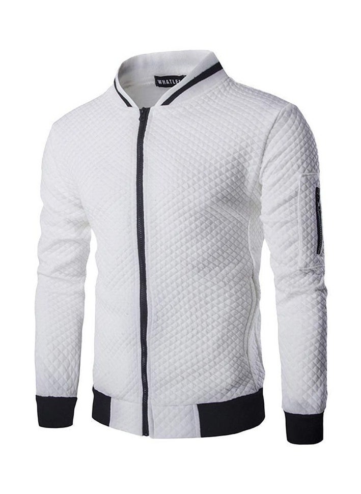 KUYING Zipper Cardigan Stand Up Collar Casual Sports Top  - Image 1