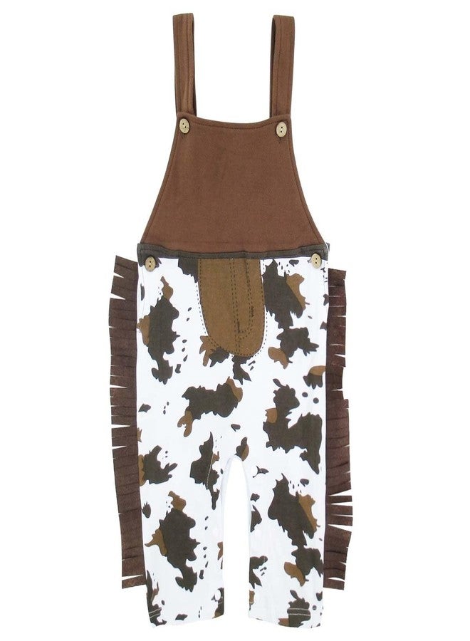 A&J DESIGN Baby Boys' Western Cowboy Romper Sets With Scarf And Hat (12-18 Months, Brown) - Image 2