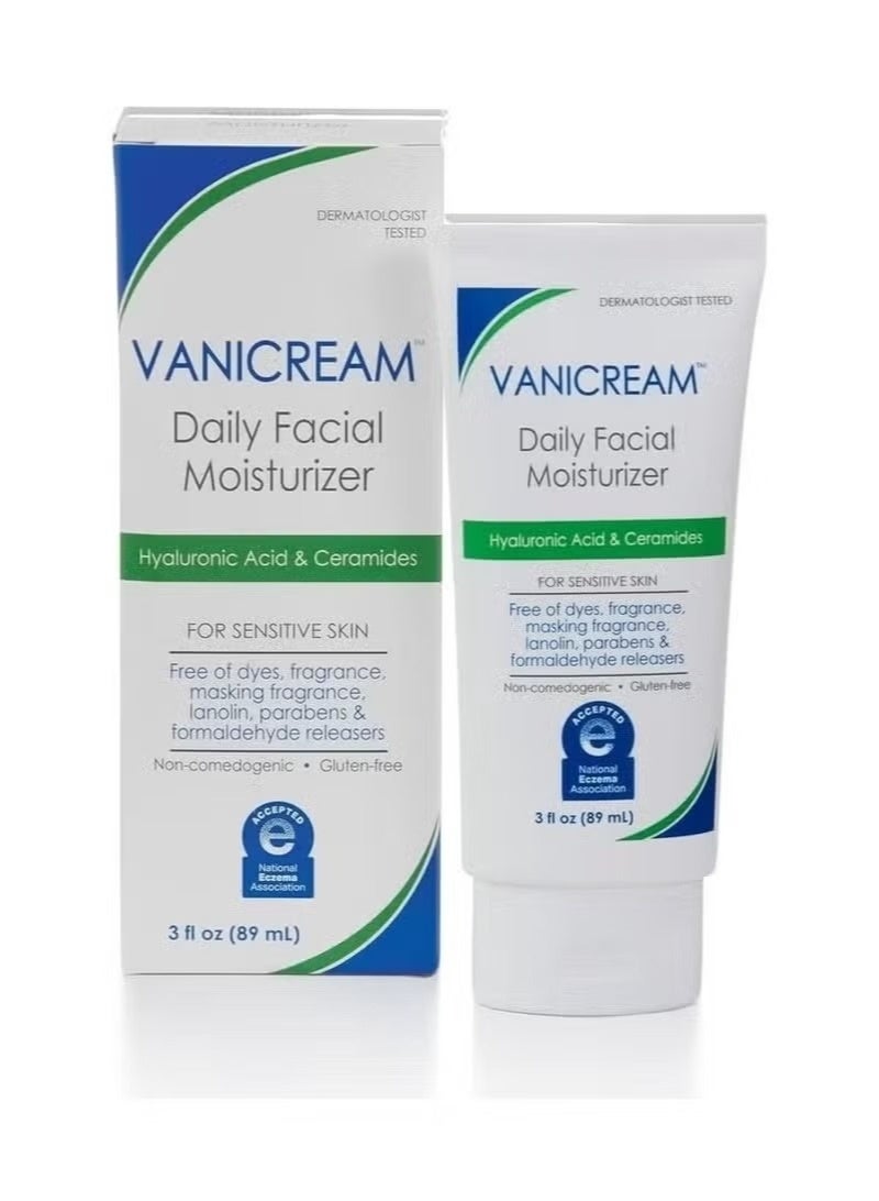 فانيكريم فاني كريم، مرطب يومي للوجه للبشرة الحساسة، خالٍ من العطور، 89 مل (3 أونصة سائلة) - Image 1