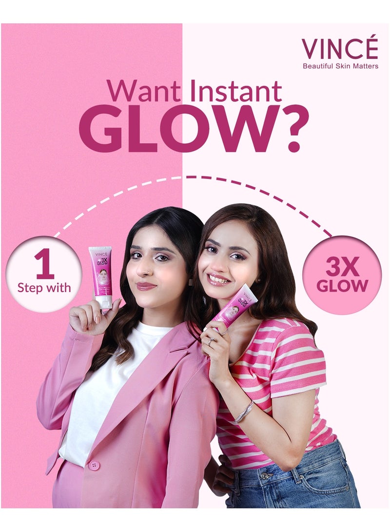 VINCE 3X Glow Cream for Women – Daily Brightening Cream with Vitamin B3, Reduces Dullness, Brightens Dark Skin Cells, Reveals Smooth, Radiant & Glowing Skin – Non-Greasy – Paraben-Free, 50ml - Image 4