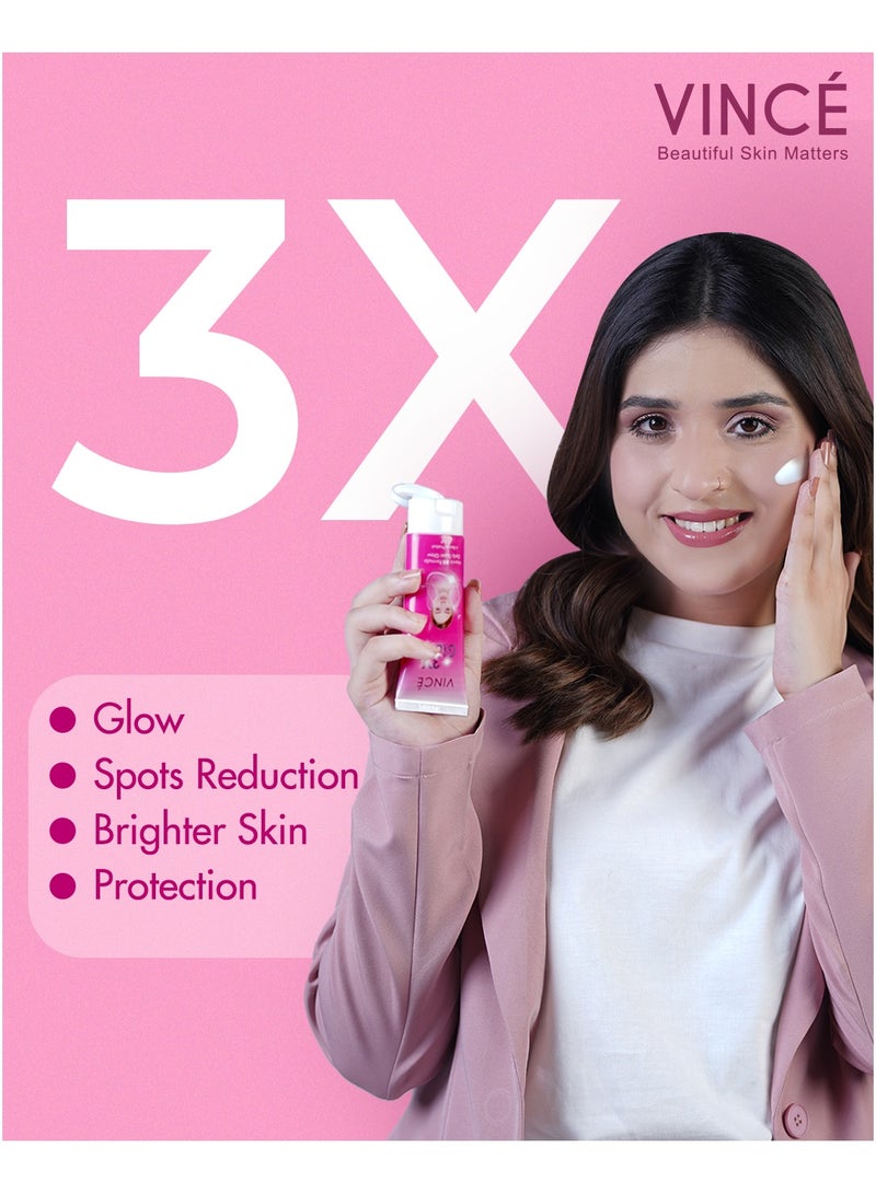 VINCE 3X Glow Cream for Women – Daily Brightening Cream with Vitamin B3, Reduces Dullness, Brightens Dark Skin Cells, Reveals Smooth, Radiant & Glowing Skin – Non-Greasy – Paraben-Free, 50ml - Image 5