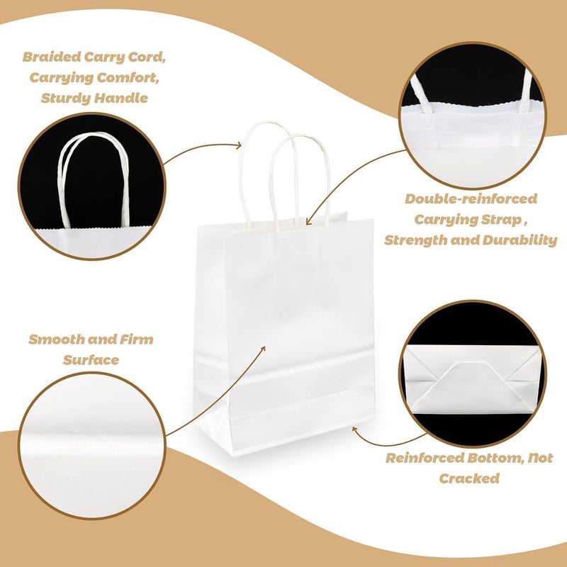 Premify 10 PCS Mini Gift Bags with Handles - Assorted Colors, Small Kraft Paper Party Favor Bags - Image 2