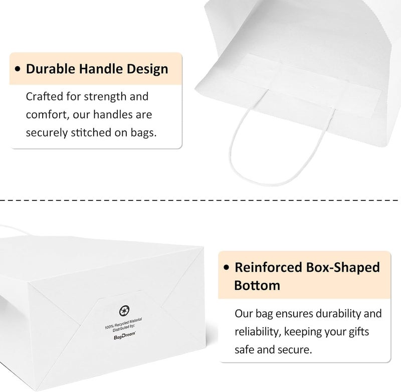 Premify 10 PCS Mini Gift Bags with Handles - Assorted Colors, Small Kraft Paper Party Favor Bags - Image 3