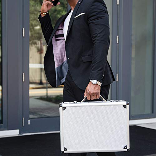 Alpine Swiss Executive Aluminum Briefcase Padded Laptop Briefcase For Men Hard Shell Attache Case Combo Lock Business Case - Image 4