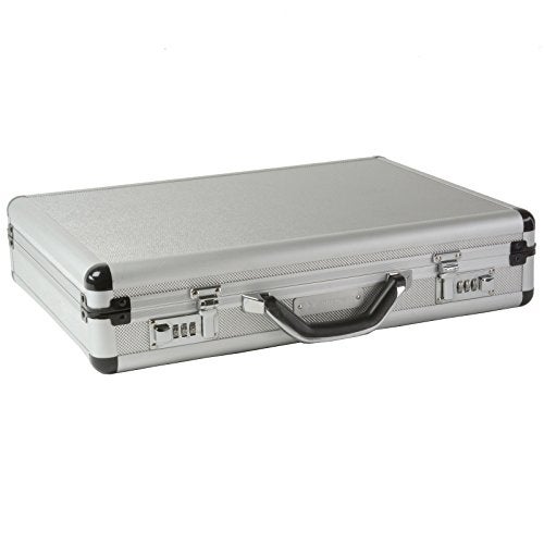 Alpine Swiss Executive Aluminum Briefcase Padded Laptop Briefcase For Men Hard Shell Attache Case Combo Lock Business Case - Image 5