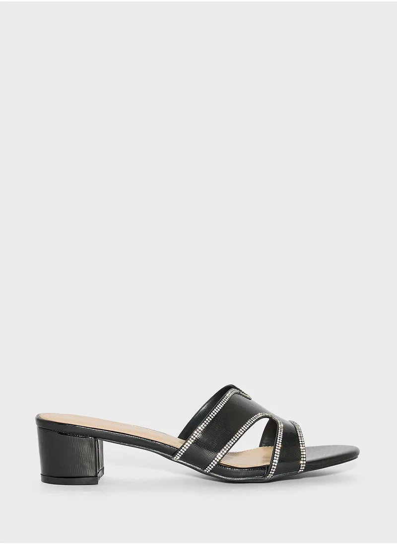 Khizana Block Heel Mule Sandal