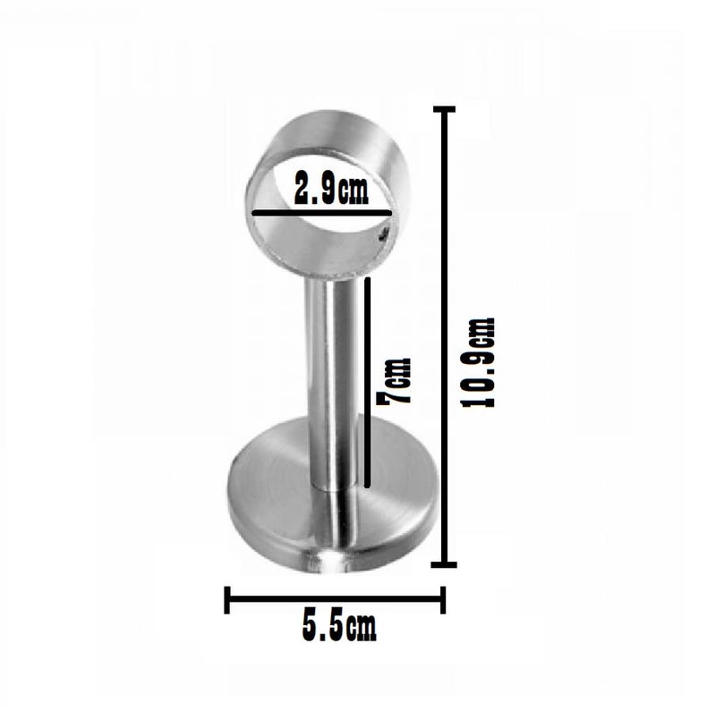 UNIQUELLA UNIQUELLA Close Cap Stainless Steel Universal Ceiling Mount Bracket Silver Wall Mount Ceiling Holder Brackets for Door and Windows Pack of 2 Piece  - Image 2