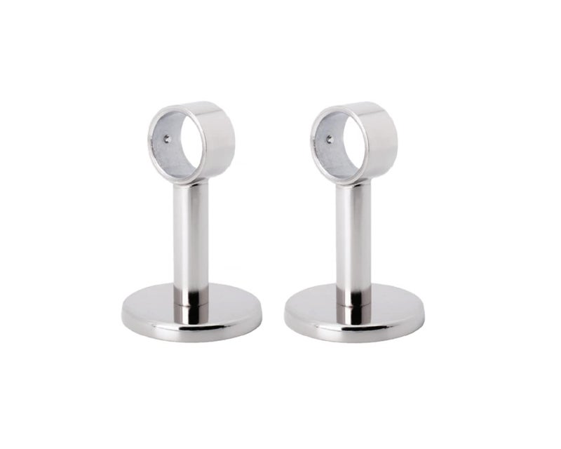 UNIQUELLA UNIQUELLA Close Cap Stainless Steel Universal Ceiling Mount Bracket Silver Wall Mount Ceiling Holder Brackets for Door and Windows Pack of 2 Piece  - Image 4