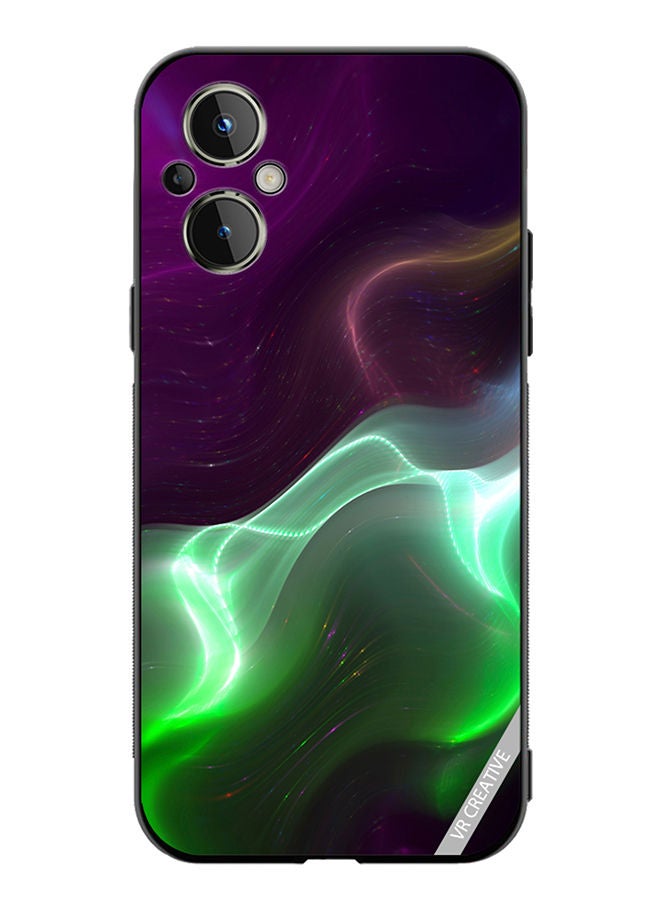VR CREATIVE Protective Case Cover For OnePlus Nord N20 5G  Abstract Wavy Neon Design Multicolour - Image 1