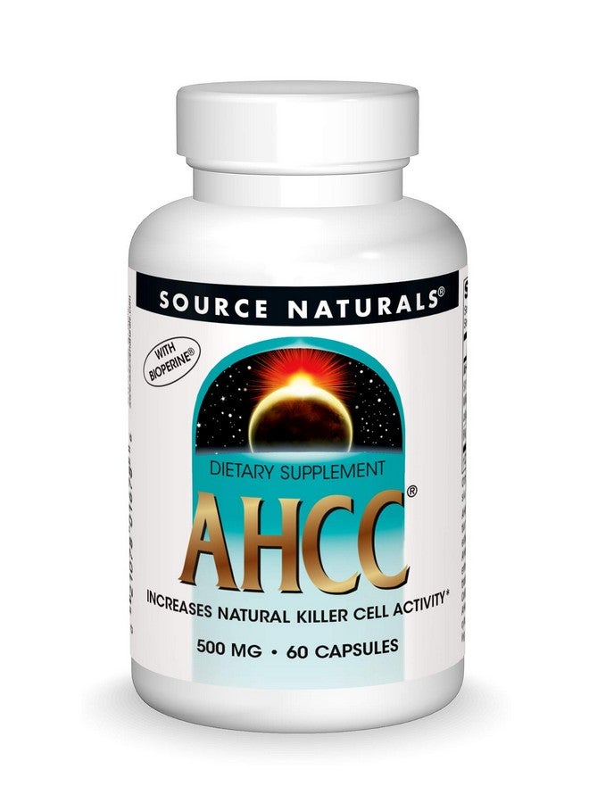 Source Naturals سورس ناتشورالز AHCC مع بيوبيرين 500 ملغ - 60 كبسولة - Image 1