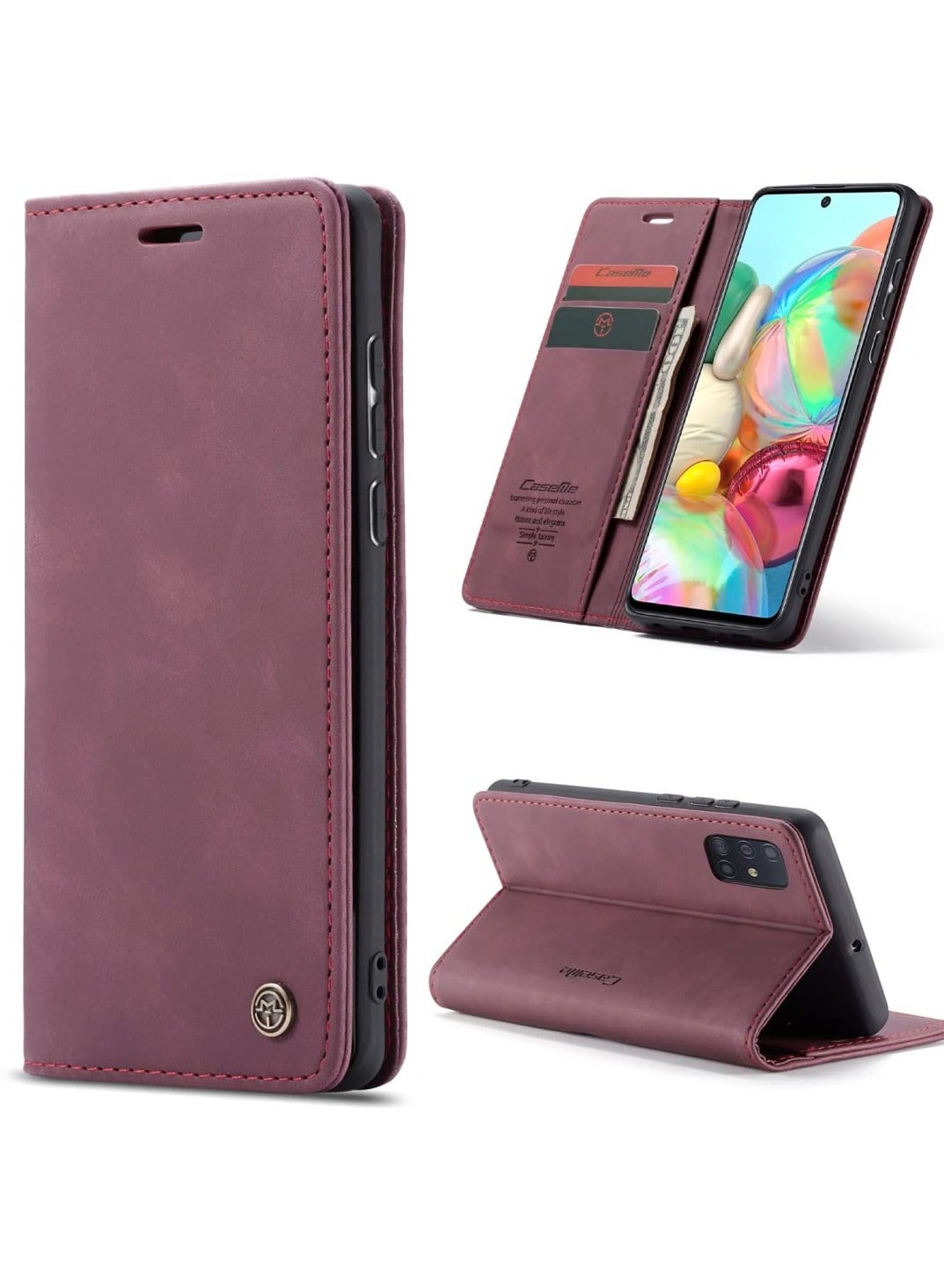 caseme Caseme Pu Leather Flip Cover For Samsung Galaxy A51 Z9F214440467F526DFC06Z