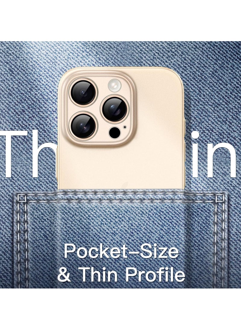 ELTRAZONE Ultra Slim (0.35mm Thin) Case for iPhone 16 Pro 6.3 Inch – Camera Lens Full Protection, Lightweight Matte Finish PP Hard Minimalist Cover (Desert Titanium) | Anti-Fingerprint & Non-Yellowing - Image 5