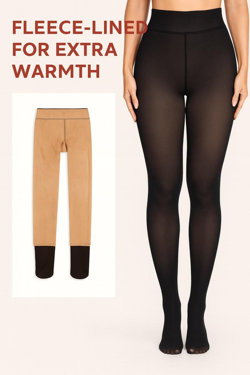 KeepCart Women Leggings Pants Warm Fleece Lined (Waist Size : 26 to 34 Inch Stretchable) (Black-Footed) - Image 2