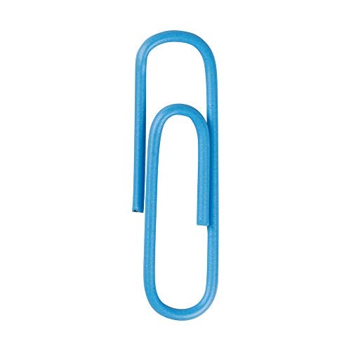 JAM PAPER Colorful Standard Paper Clips - Regular 1 Inch - Baby Blue Paperclips - 100/Pack - Image 3