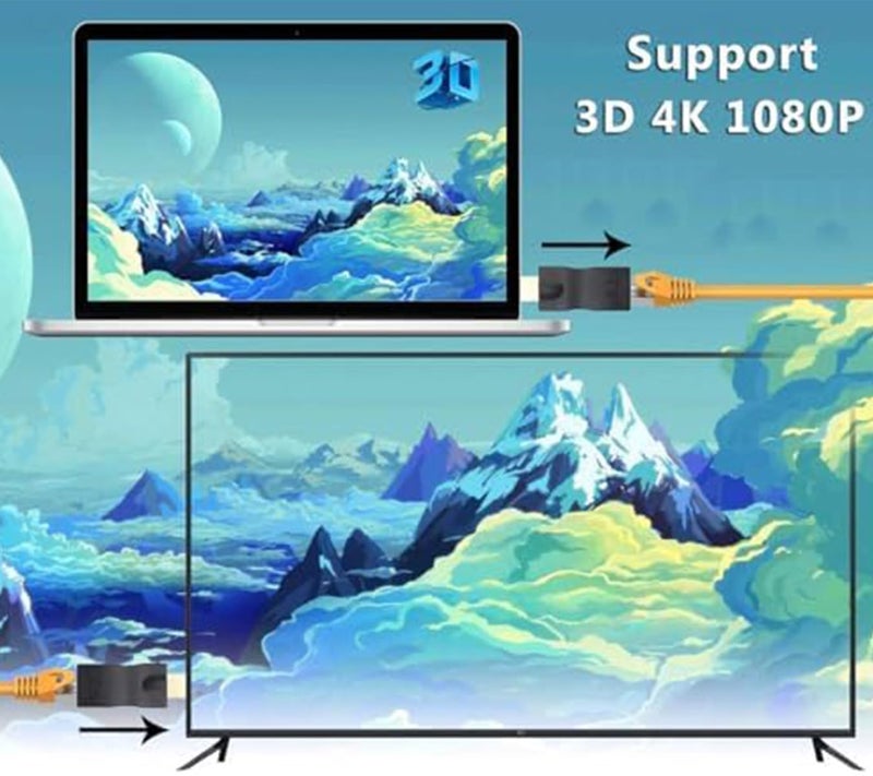 Znoogrn 4K HDMI to RJ45 Extender, HDMI Extender Over Ethernet Cat 6/7/ 8 Cable, Hdmi Repeater to RJ45 Network Converter for HDTV STB DVD PS4, Support Audio Video 1080P UP to 98FT/30m - Image 4