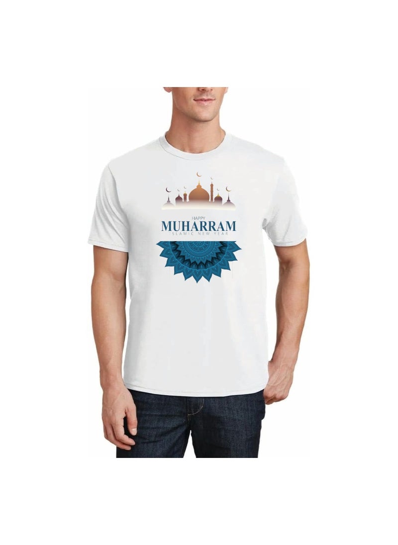 PRINTSHOP4ME - Islamic New Year Men's T-Shirt–Half Sleeve Round Neck Cotton Tshirt-Soft&Breathable Fabric Ideal For Daily Wear&Special Occasions - Image 1
