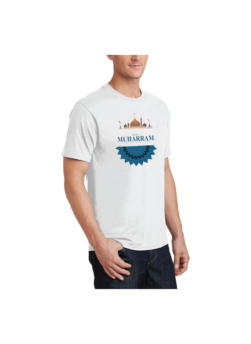 PRINTSHOP4ME - Islamic New Year Men's T-Shirt–Half Sleeve Round Neck Cotton Tshirt-Soft&Breathable Fabric Ideal For Daily Wear&Special Occasions - Image 1