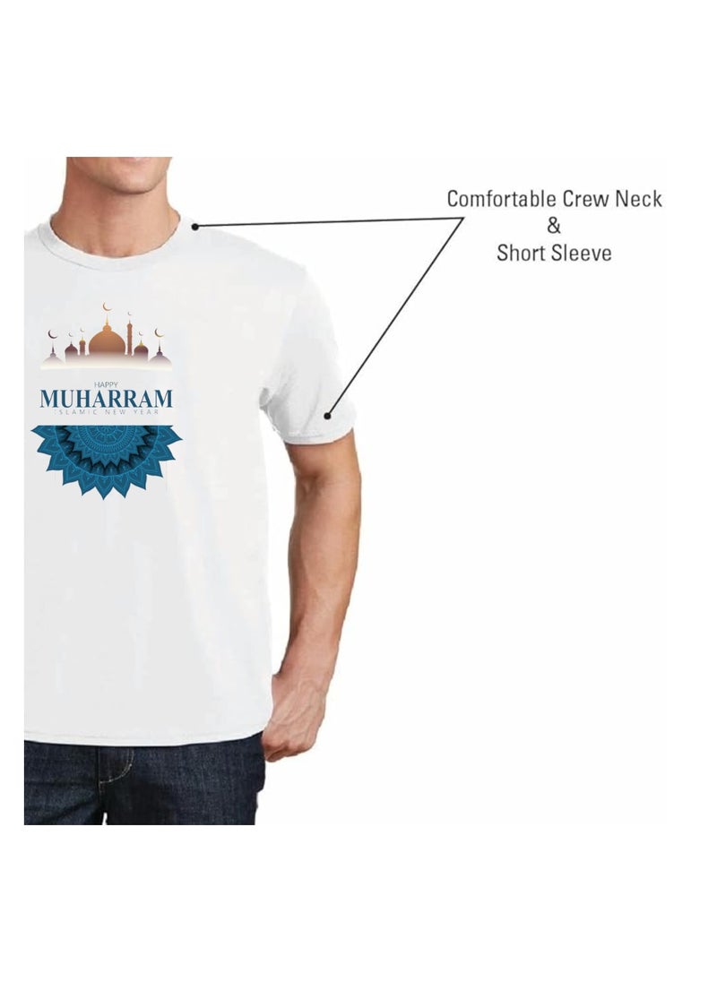 PRINTSHOP4ME - Islamic New Year Men's T-Shirt–Half Sleeve Round Neck Cotton Tshirt-Soft&Breathable Fabric Ideal For Daily Wear&Special Occasions - Image 1