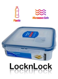 LOCK & LOCK LocknLock 600ml Square  Airtight Food Storage  - BPA-Free, Microwave, Freezer, and Dishwasher Safe  - Image 1