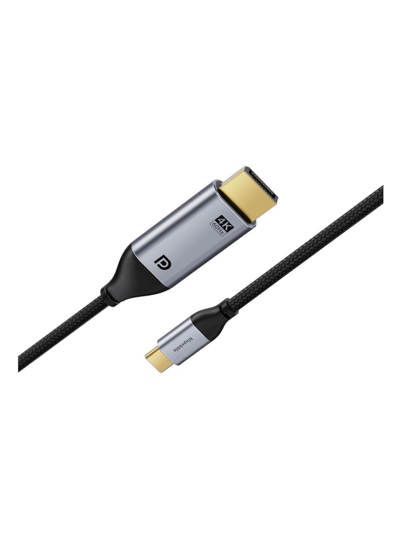 Blupebble 4K USB C to DisplayPort Cable Type C Thunderbolt 3/4 to DP Cable 4K@141HZ/120HZ, Compatible for iPhone 15 Series, Macbook Pro/Air, Galaxy S23/23+,iPad Pro/Air/Mini, Dell - 1 Metre