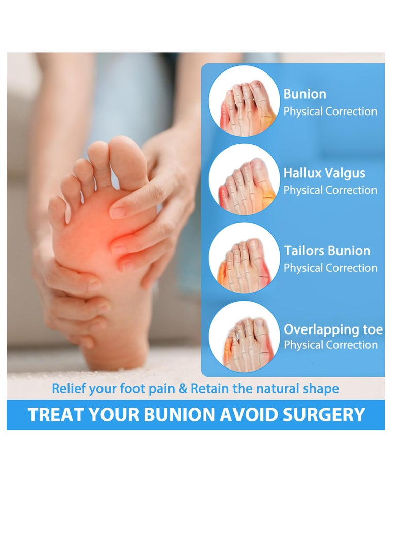 Excefore Bunion Corrector for Women and Men, 1 Pair Soft Slip Proofing Bunion Socks that Fit In Shoes, Big Toe Corrector, Silicone Toe Separators, Toe Spacers for Big Toe Pain Relief, Beige  - Image 4
