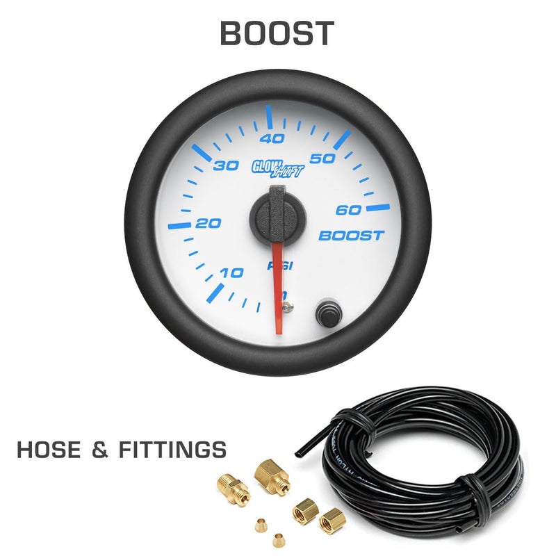 GlowShift Diesel Gauge Package for Dodge Ram Cummins 2500 3500 (2003-2009) - White 7 Color Series - Image 4