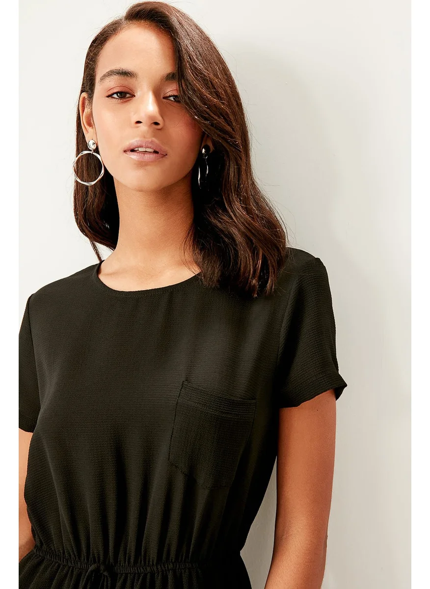 trendyol Drawstring Mesh Detail Dress