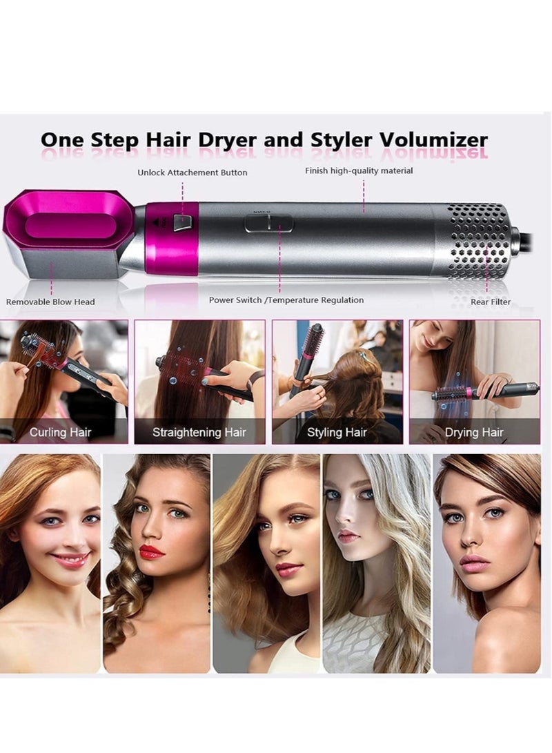 5 in 1 Hair Dryer Hot Comb Set Hair Curler Wet Dry Professional Curling Iron Hair Straightener Styling Tool Hair Dryer - Image 4
