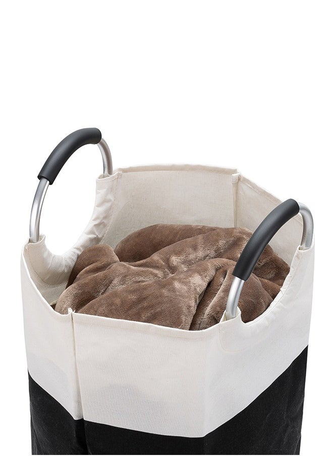 LAWAZIM - Waterproof Laundry Basket with Foam Protected Aluminum Handles - Black - 82L Collapsible, Large Capacity and Odor-Resistant Hamper with Durable Fabric - Ideal for Clothes and Wet Towels - Image 1