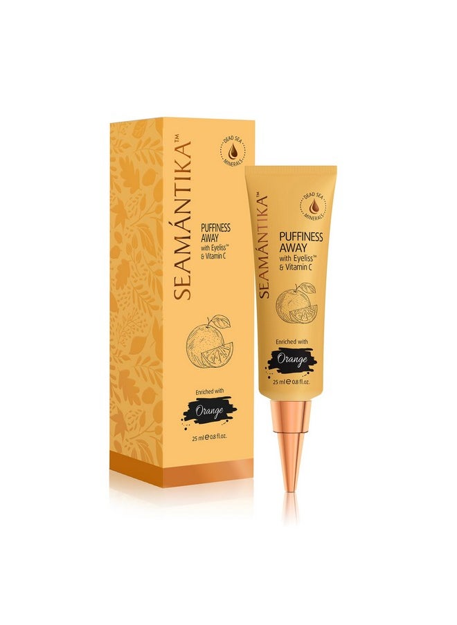 SEAMANTIKA SEAMANTIKA PUFFINESS AWAY - Instant results - Naturally eye cream for rapid reduction of Eye Bags, Puffiness, Wrinkles, and Dark Circle. Made with Dead Sea Minerals 0.8 fl.oz  - Image 1