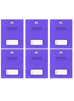 Psi 6Pieces Four Line Exercise Notebook, 100 Pages Blue  - Image 1
