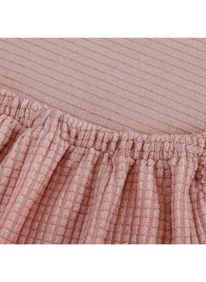 erorex Removable Washable Chair Covers Protector Seat Stretch Jacquard Polyester Spandex Anti Stain Dining Room Parsons Slipcovers Set Of 4Pcs Pink - Image 5