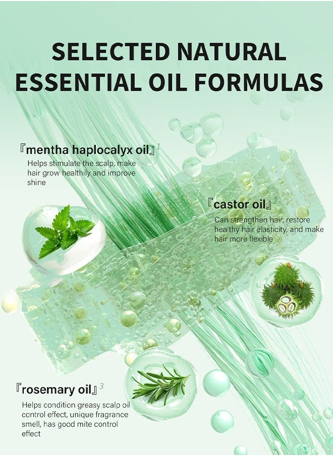 MOOYAM - Rosemary Mint Scalp & Hair Strenghtening Oil - Rosemary Oil for Hair Growth Organic, 100% Pure Organic Rosemary Mint Scalp & Hair Strengthening Oil 59ml - Image 1