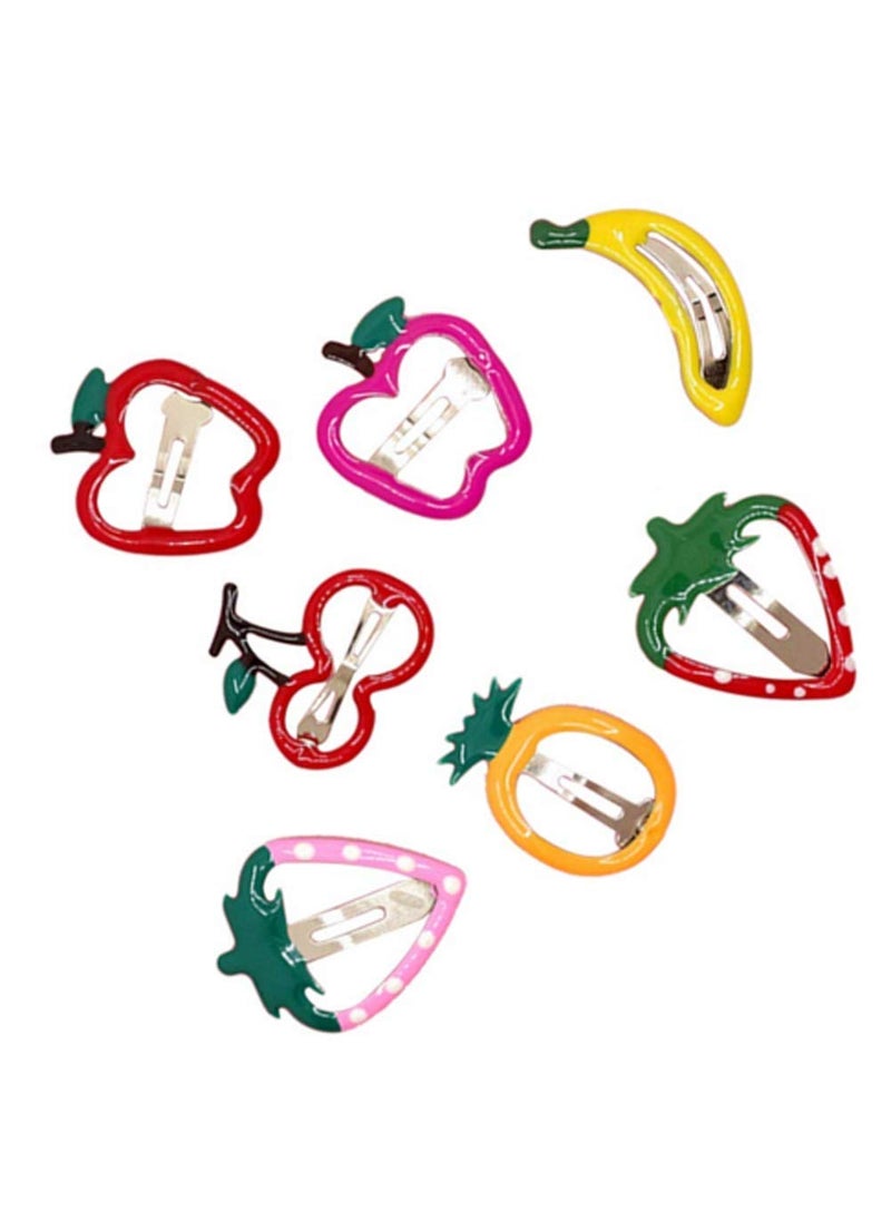 Teensery 12 Pcs Cartoon Fruit Shape Snap Hair Clips No Slip Hair Snap Barrettes Hair Accessories for Women and Girls Random Pattern 