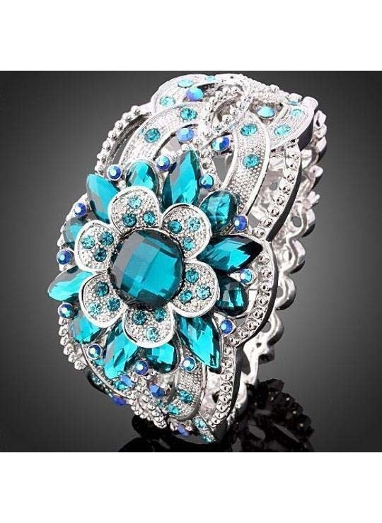 Generic - Floral Engagement Diamond Opal Ring White Gold - Image 1
