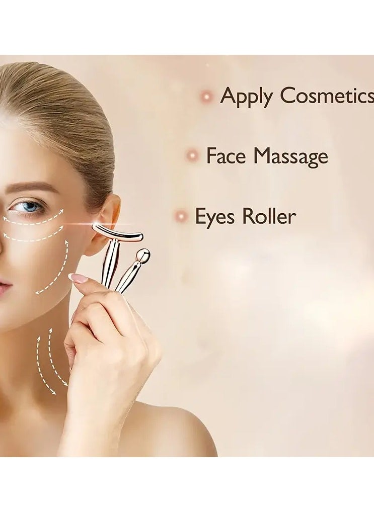 Rozino - 2PCS  Golden Metal Eye Cream Applicator Wand Stick - Facial Massager Tool for Reducing Puffiness, Dark Circles, and Fine Lines - Easy to Use, Gentle, and Reusable for Efficient Eye Care - Image 1