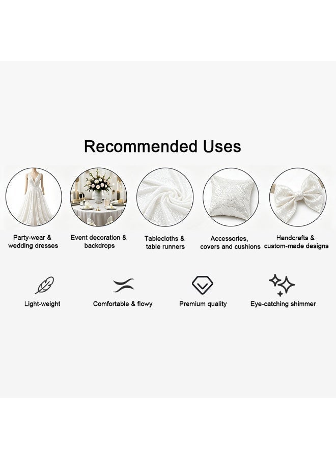 Paiquin Tulle Mesh ، 1 متر × 1.30 م واسع ، نوعية ثقيلة للفساتين والفساتين واللباس الرسمي - Image 3