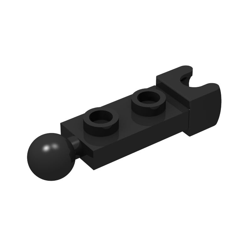 YUJHITP 70 Piece Building Ball Joints Bulk Black Plate Special 1x2 with 59mm End Cup and Towball Compatible with Lego Parts and Pieces - Image 1
