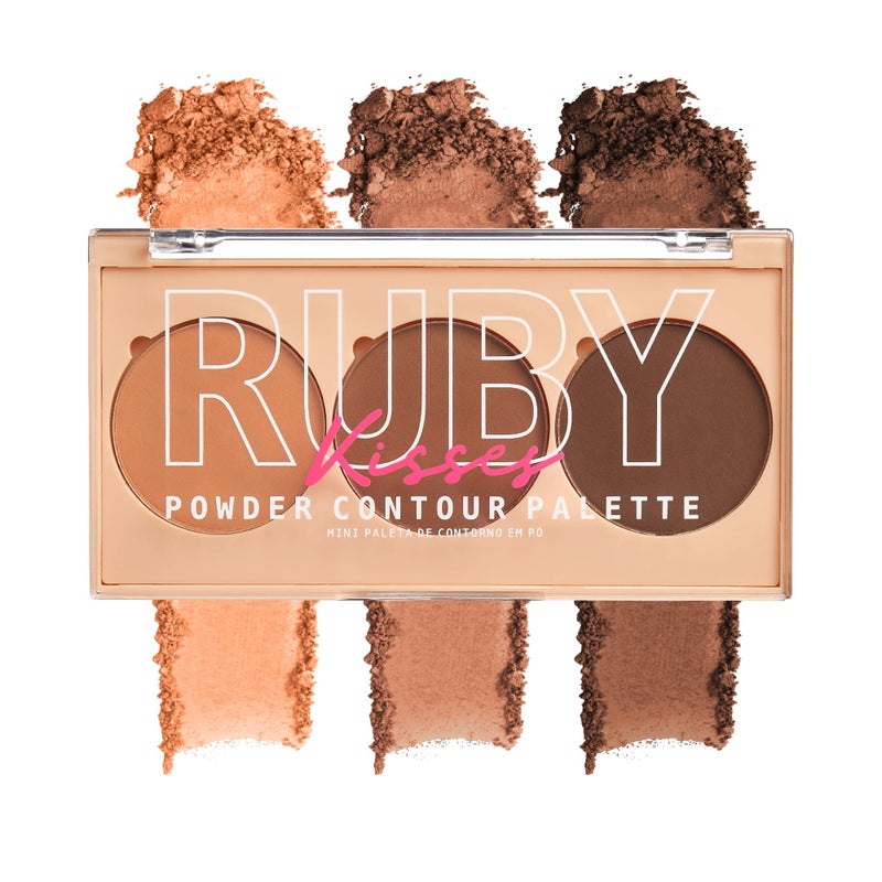 Ruby Kisses Contour Palette 3-in-1 Contour, Conceal, Highlight All-In-One Mini Palette, Long-Lasting, Easy to Blend Powder Contour Palette for All Skin Type - Image 1