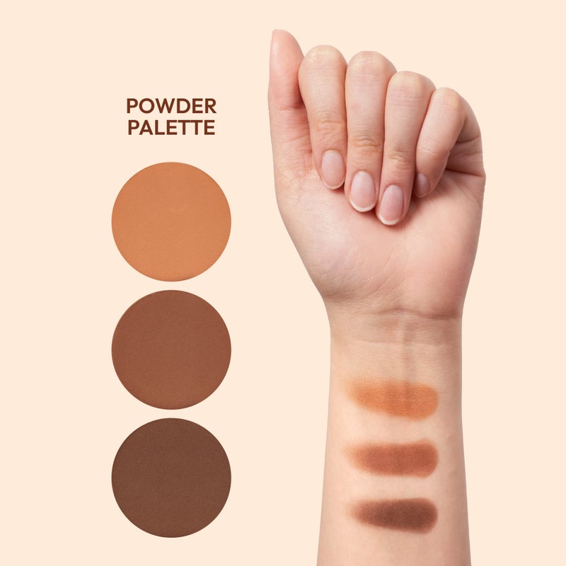 Ruby Kisses Contour Palette 3-in-1 Contour, Conceal, Highlight All-In-One Mini Palette, Long-Lasting, Easy to Blend Powder Contour Palette for All Skin Type - Image 3