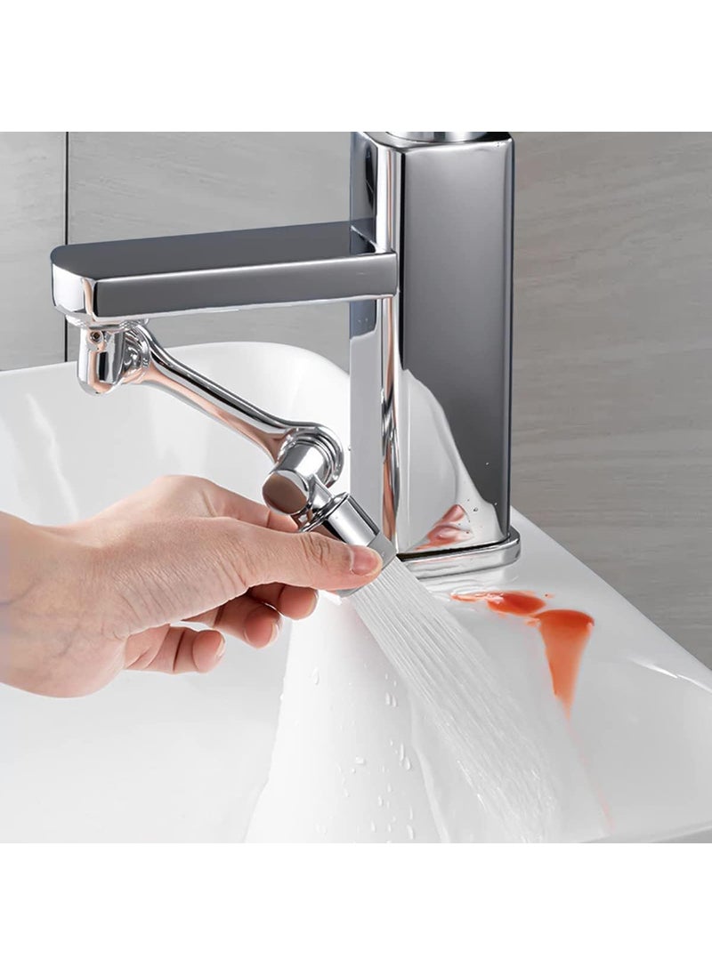 1080 Rotating Faucet Aerator Universal Splash Filter Faucet 1080 Degree Big Angle Swivel Faucet Extender Aerator Kitchen Tap Extend Bathroom Sink Gargle Face Wash Faucets Bubbler Dual Mode