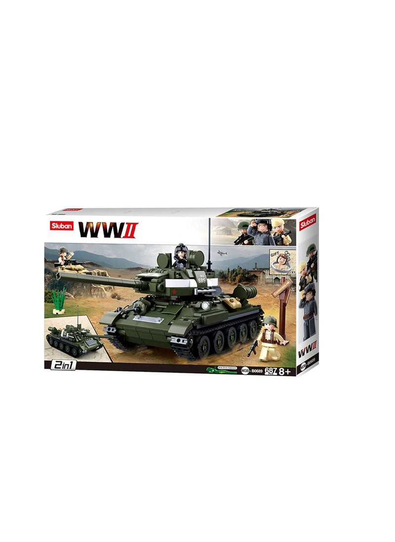 sluban - 2x1 tank building game 