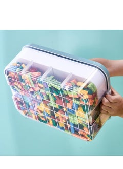 TRASSLE Toy Organizer Bins with Compartments, Building Blocks Storage, Storage Containers for Building Brick Storage, Plastic Stackable Organizer Bin Toy Chest  - Image 4