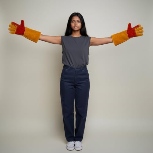 24x7 eMall Anti Bite Gloves Safe And Durable Animal handling Gloves For Dog Cat Bird Parrot Lizard Antibite 18 Inches Long. - Image 4