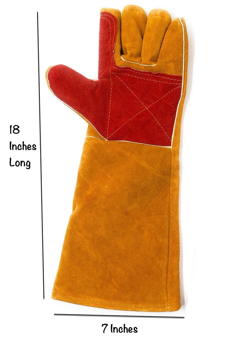 24x7 eMall Anti Bite Gloves Safe And Durable Animal handling Gloves For Dog Cat Bird Parrot Lizard Antibite 18 Inches Long. - Image 5